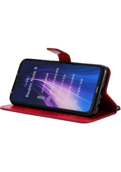 Kart Yuvası Standı ile Xiaomi Redmi Not 8 Için Flip Case Kickstand Pu (Yurt Dışından)