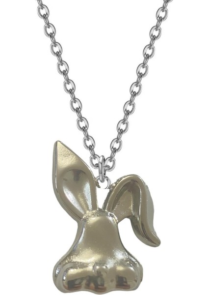 Bugs Bunny Tavşan Gümüş Kaplama Kolye