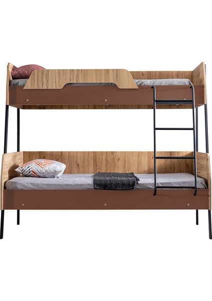 Alba Yavrulu Geniş Ranza, Kahverengi + 3 Adet Comfort Yatak