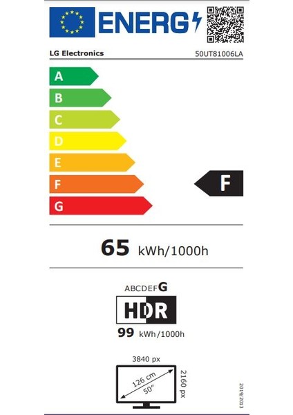 50UT8100 50" 127 Ekran Uydu Alıcılı 4K Ultra HD Smart LED TV