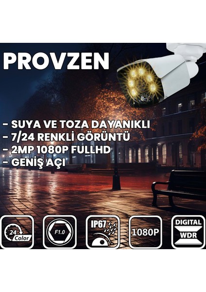 7 Kameralı 5mp Lensli 1080P Fullhd Gece Görüş Renkli Set fiyatları