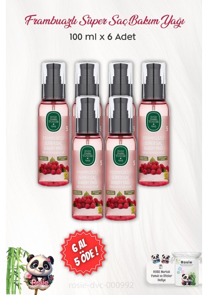 Frambuazlı Süper Saç Bakım Yağı 100 ml ve Rosıe