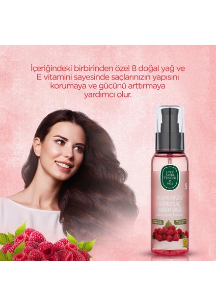 Frambuazlı Süper Saç Bakım Yağı 100 ml ve Rosıe modelleri