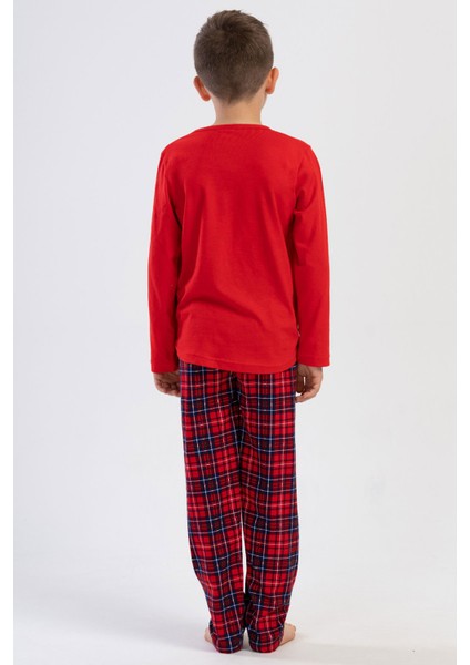 Pamuklu Erkek Çocuk Uzun Kol Pijama Takım(7-8/13-14) , 403210