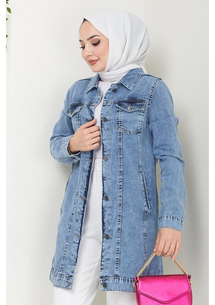 Klasik Kot Ceket Mavi Hm2455 modelleri