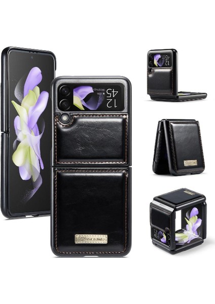 Galaxy Z Flip 4 Için Flip Case 5g Kickstand Kart Tutucu Retro (Yurt Dışından)