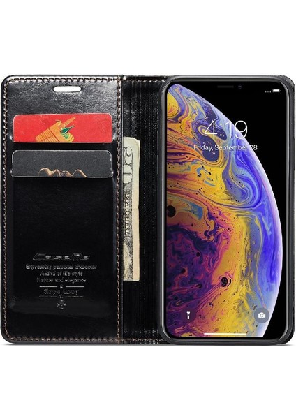 Mellow Shop Iphone Xs Max Için Flip Case Kart Tutucu Kickstand Manyetik Cüzdan Retro (Yurt Dışından)