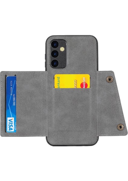 Galaxy A34 5g Kickstand Buit Için Cüzdan Kılıf Demir Kart Tutucu (Yurt Dışından) fırsatları