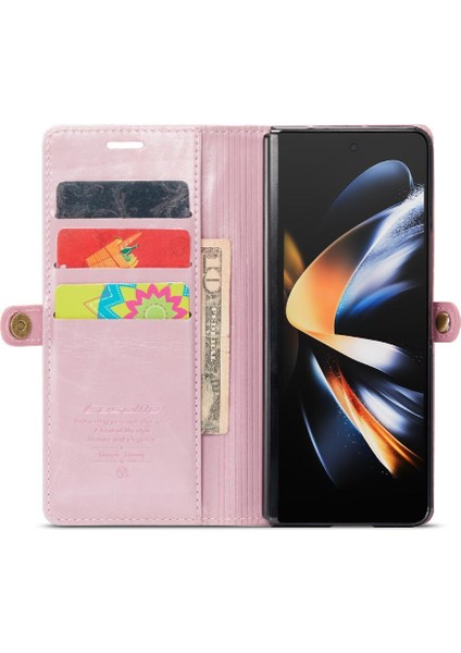 Galaxy Z Için Flip Case Fold 3 5g Kart Tutucu Retro Cüzdan Kapak (Yurt Dışından)