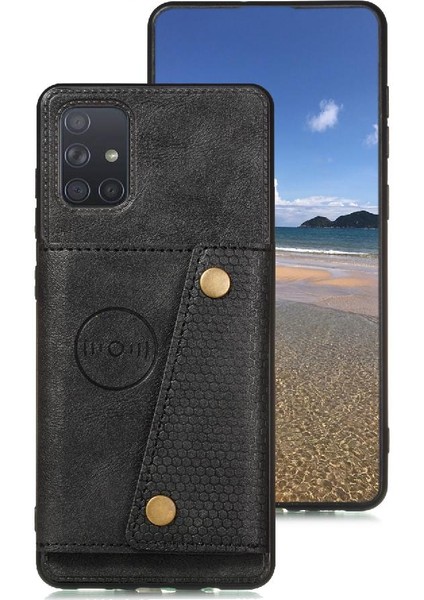 Cüzdan Kılıf Galaxy A72 Buit Demir Kart Tutucu Cüzdan (Yurt Dışından)