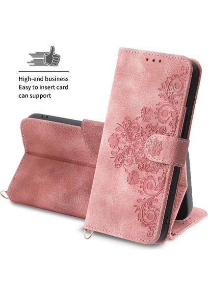 Mellow Shop Iphone 14 Için Flip Case Artı Bileklik Çoklu Kredi Kartı Yuvaları Kabartmalı (Yurt Dışından)