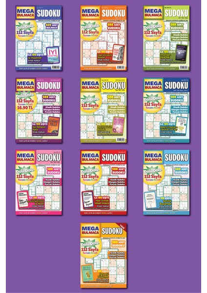 Sudoku Bulmaca 10'lu Set