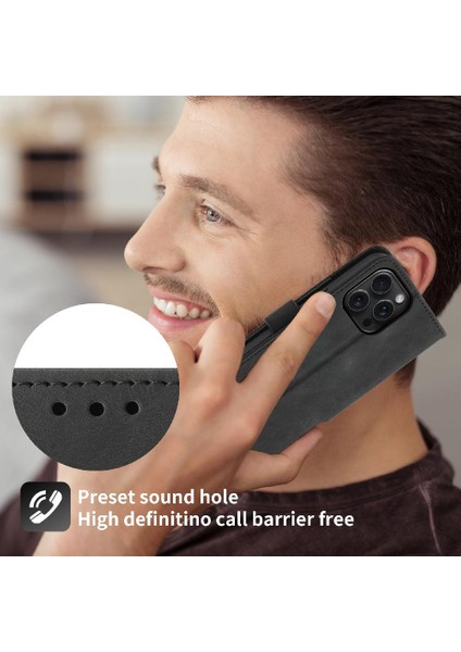 Iphone 15 Için Flip Case Pro Max Darbeye Dayanıklı Kabartmalı Bileklik Çoklu (Yurt Dışından)