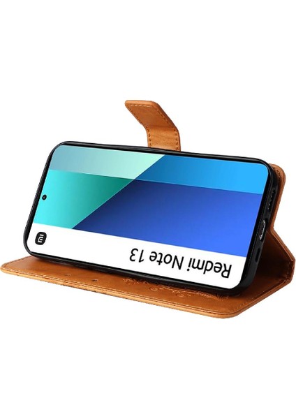 Xiaomi Redmi Not 13 Için Flip Case 4g Flip Kickstand Pu Deri Darbeye (Yurt Dışından)