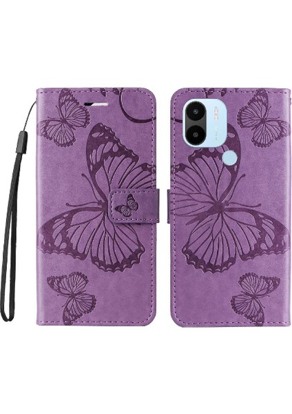 Xiaomi Redmi A1 Artı Manyetik Kapak Için Flip Case Kart Yuvası Standı ile Pu (Yurt Dışından)