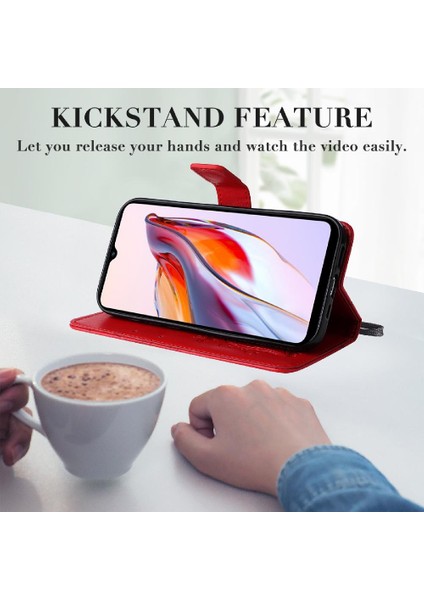 Kart ile Xiaomi Redmi 12C Manyetik Kapak Darbeye Kapak Için Flip Case (Yurt Dışından)