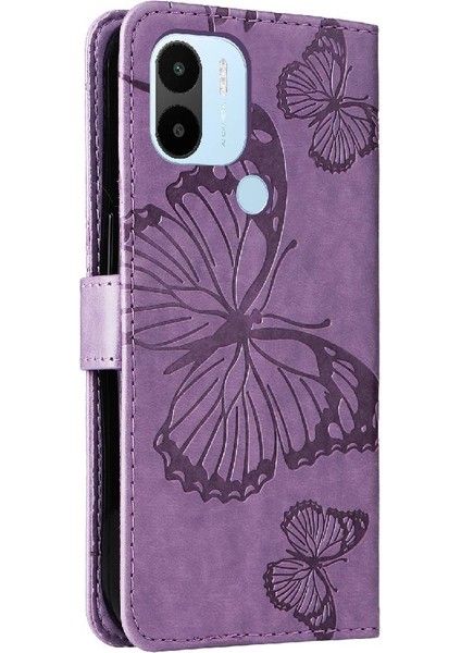 Xiaomi Redmi A1 Artı Manyetik Kapak Için Flip Case Kart Yuvası Standı ile Pu (Yurt Dışından)