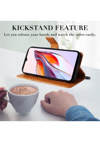 Kart ile Xiaomi Redmi 12C Manyetik Kapak Darbeye Kapak Için Flip Case (Yurt Dışından)