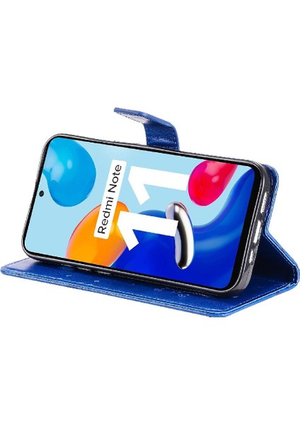 Xiaomi Redmi Not 11 Için Flip Case Kart Yuvası ile 4g Darbeye Kapak Pu (Yurt Dışından)