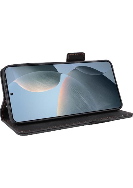 Xiaomi Poco F6 Pro Deri Kart Tutucu ile Folio Flip Case (Yurt Dışından)