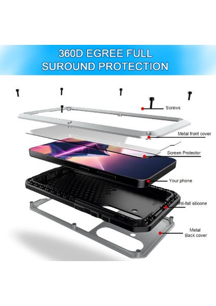 Galaxy S22 Açık Spor Toz Geçirmez Görev Için Ağır Metal Kasa (Yurt Dışından)