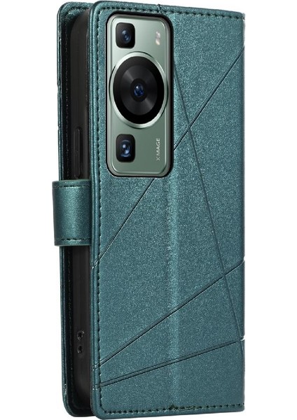 Huawei P60 Darbeye Kickstand Üç Kart Yuvaları Şok Için Flip Case (Yurt Dışından)