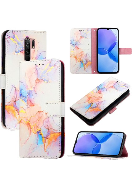 Xiaomi Poco M1 Cüzdan Mermer Desen Kickstand Pu Deri Kılıf (Yurt Dışından) indirimleri