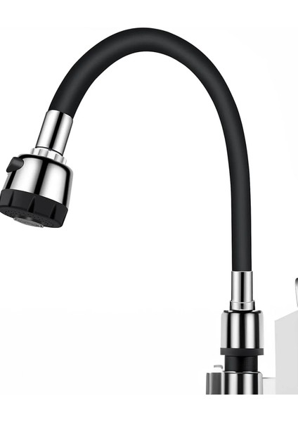 Tekno Trust 2 Yıl Siyah 2 Fonksiyonlu Oynar Gövdeli Tasarruflu Kubar Su Musluk Başlığı