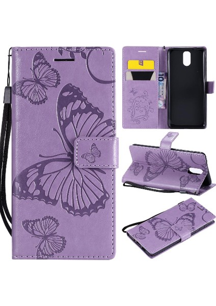 Nokia 3.1 Için Flip Case Pu Deri Flip Kickstand Manyetik Kapak Kapak (Yurt Dışından)