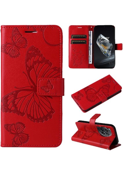 Oneplus 12 Için Flip Case 5g Darbeye Kapak Kart Yuvası Standı ile Manyetik (Yurt Dışından)
