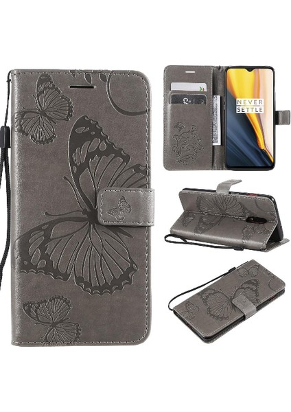 Oneplus 6t Için Flip Case Pu Deri Darbeye Kapak ile Kickstand Çevirin (Yurt Dışından)