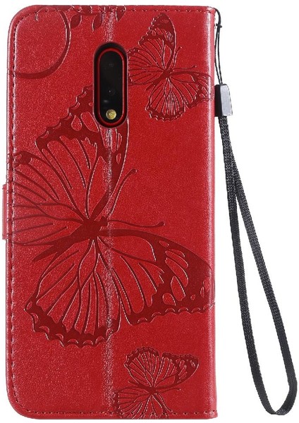 Oneplus 6t Için Flip Case Pu Deri Darbeye Kapak ile Kickstand Çevirin (Yurt Dışından)