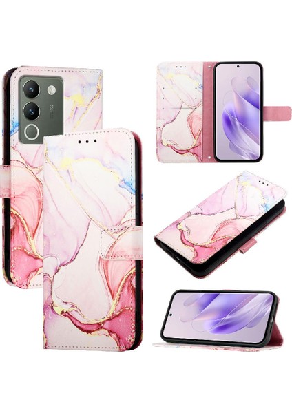Vivo V29E 5g Pu Deri Mermer Desen Kickstand Cüzdan Için Kılıf (Yurt Dışından) fiyatları