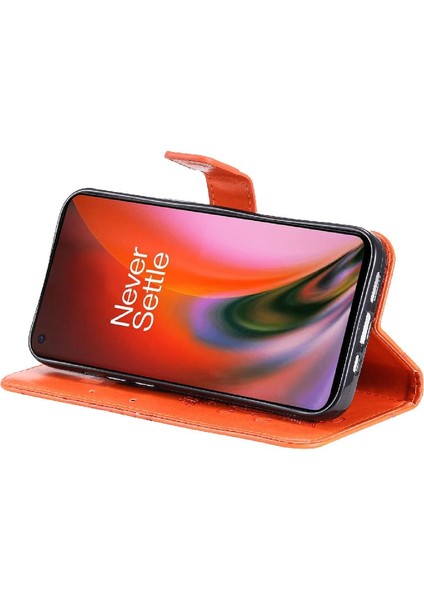 Oneplus Nord 2 5g Darbeye Kapak Pu Deri Flip Kickstand Için Flip Case (Yurt Dışından)