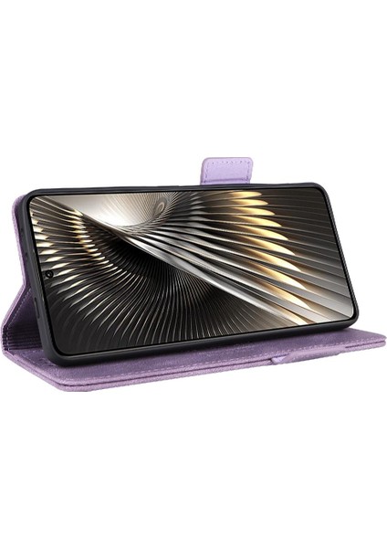 Xiaomi Poco F6 Deri Folio Flip Case Manyetik Karbon Fiber (Yurt Dışından)