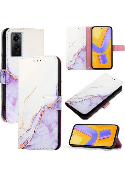 Vivo Iqoo U5 5g/iqoo U5E 5g Cüzdan Mermer Desen Kickstand Pu (Yurt Dışından) indirimleri