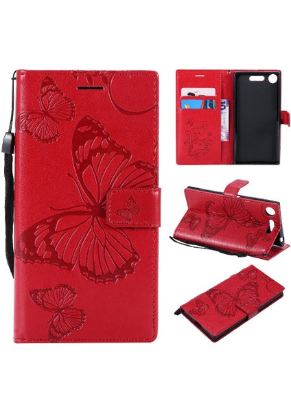 Sony Xperia Xperia Için Kart Yuvası Standı ile Flip Case Kickstand Pu (Yurt Dışından)