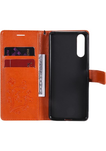 Kart Yuvası ile Sony Xperia 10 Ii Manyetik Kapak Pu Deri Için Flip Case (Yurt Dışından)