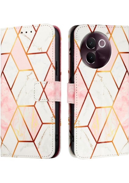 Vivo V30E 5g Mermer Desen Cüzdan Kickstand Pu Deri Için Kılıf (Yurt Dışından) indirimleri