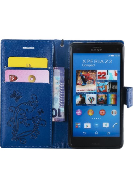 Sony Xperia Z3 Mini Pu Deri Darbeye Kapak Için Flip Case Manyetik (Yurt Dışından)