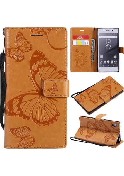 Sony Xperia Z5 Flip Kickstand Manyetik Kapak Için Flip Case Kart Yuvası ile (Yurt Dışından)