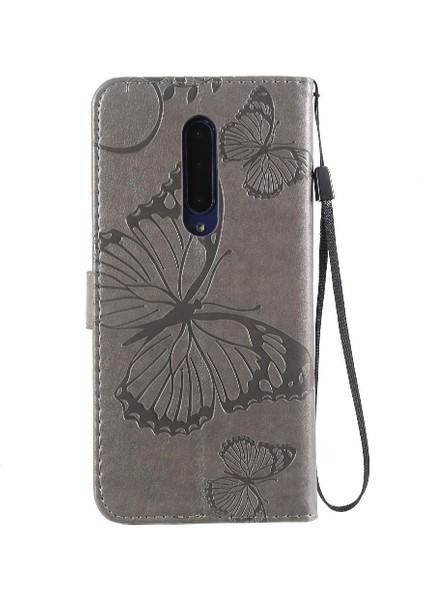 Kart Yuvası Standı ile Oneplus 7 Pro Için Flip Case Pu Deri Flip Kickstand (Yurt Dışından)