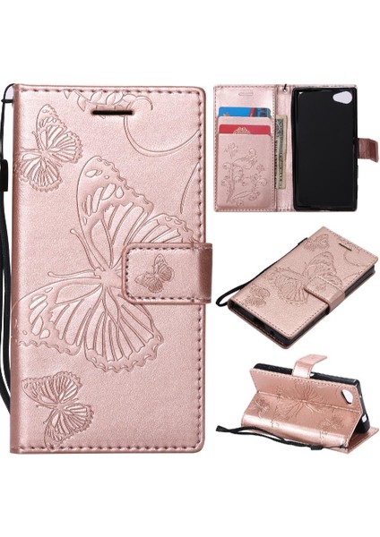 Sony Xperia Z5 Mini Flip Kickstand Pu Deri Manyetik Kapak Için Flip Case (Yurt Dışından)