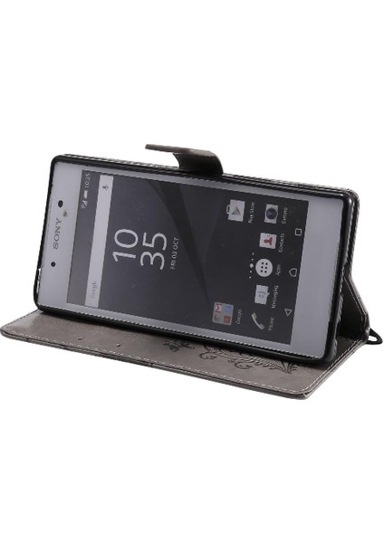 Sony Xperia Z5 Flip Kickstand Manyetik Kapak Için Flip Case Kart Yuvası ile (Yurt Dışından) fiyatları