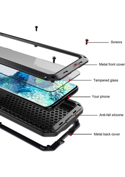 Samsung Galaxy S20 Açık Spor Toz Geçirmez Görev Için Ağır Metal Kasa (Yurt Dışından) indirimleri