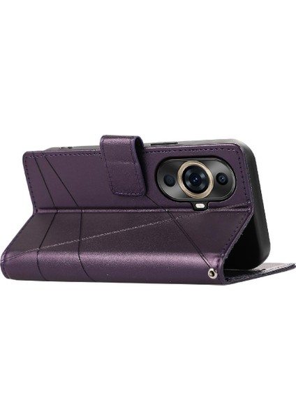 Huawei Nova 11 Için Flip Case Pro Şok Emici Darbeye Üç Kart (Yurt Dışından)
