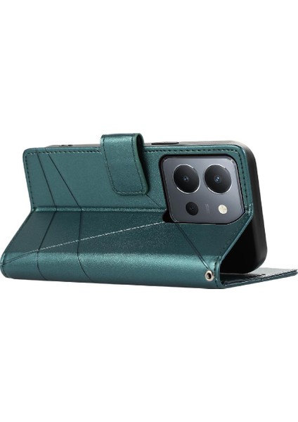 Vivo Y36 Kickstand Şok Emici Üç Kart Yuvaları Için Flip Case (Yurt Dışından)