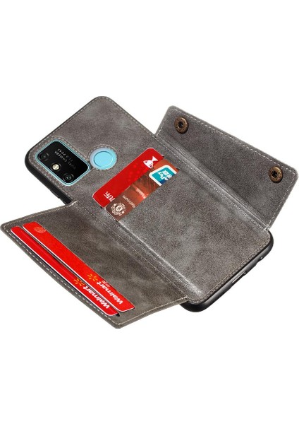 Samsung Galaxy A21S Için Cüzdan Kılıf Kart Tutucu Kickstand Cüzdan Kılıf Buit (Yurt Dışından)