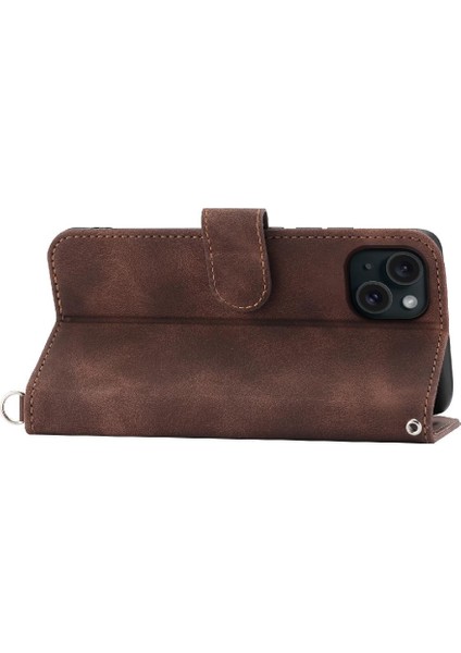 Iphone 15 Için Flip Case Artı Çoklu Kredi Kartı Yuvaları Darbeye (Yurt Dışından)