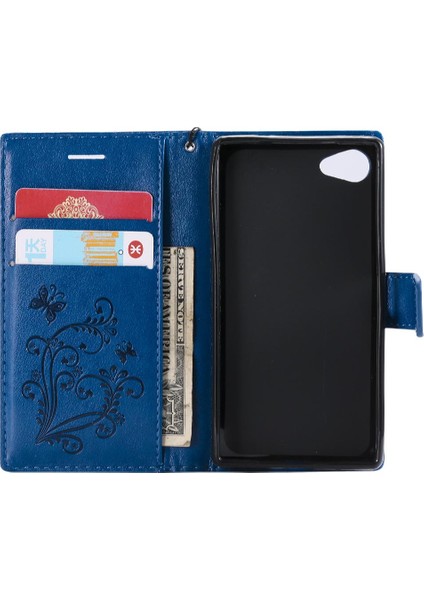 Sony Xperia Z5 Mini Flip Kickstand Pu Deri Manyetik Kapak Için Flip Case (Yurt Dışından)